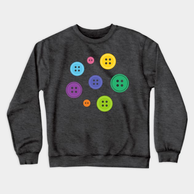 Rainbow Buttons Crewneck Sweatshirt by XOOXOO